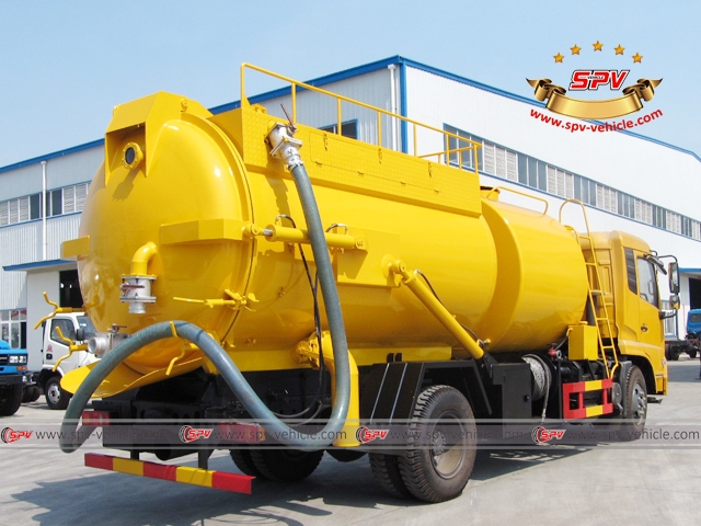 Right Back View of Combined Jet Vacuum Truck - Dongfeng